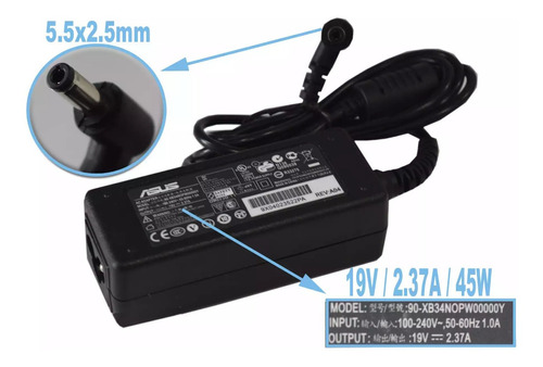 Adaptador Cargador Laptop Asus 19v 2.37a 45w