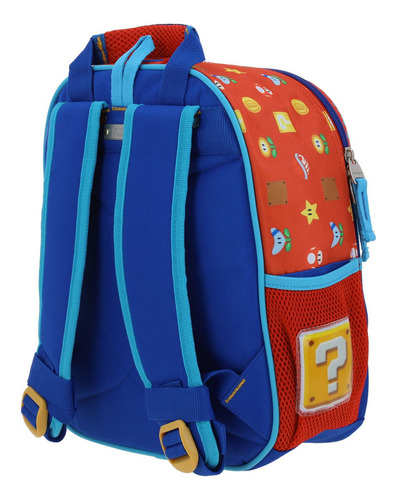 Mochila Chica Preescolar Chenson Super Mario Bros Drivuen Color Azul Diseño De La Tela Lisa