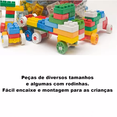Pecinhas Grandes Montar Encaixar Rodinha Brinquedo Educativo - R$ 69,9