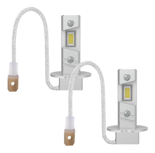 Bombilla Led H3 1:1 Tamaño Mini 6500k Blanco Emc Sin Ventila