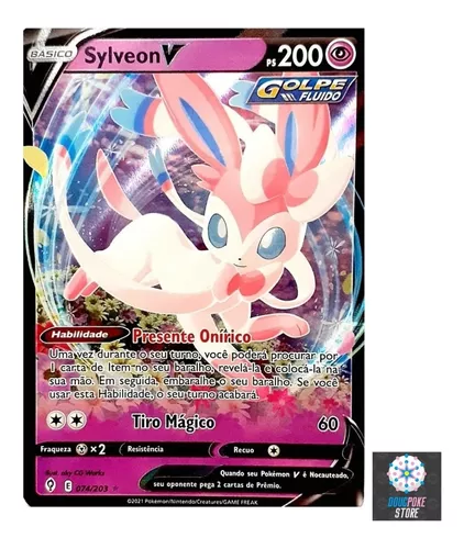 ORIGINAL Carta Pokemon ULTRA RARA Sylveon Sombrio V - Escorrega o Preço