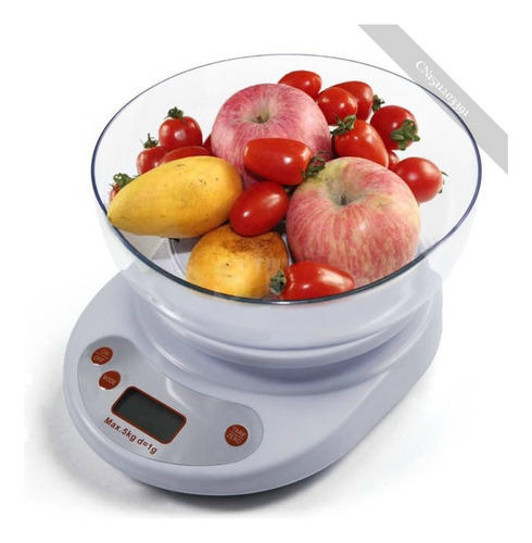 Balanza Pesa Digital Con Bowl De Cocina Hasta 5 Kilos