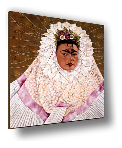 Cuadro Canvas Bastidor Frida Kahlo Diego En Mi Mente 100x80
