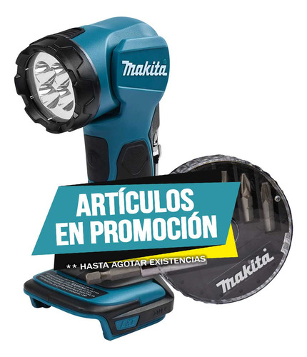 Rotomartillo + Llave Impacto Makita 18v + Linterna + Puntas