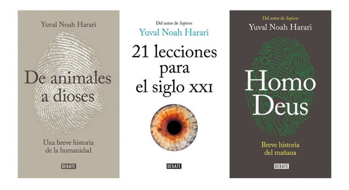 Pack Yuval Noah Harari Autor Homo Deus - 3 Libros - Debate