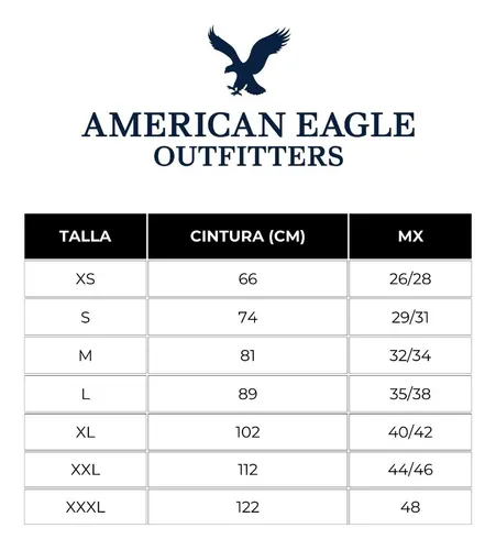 Tabla American Eagle Tallas Extras Guia Tallas Talla Regular - Main Image