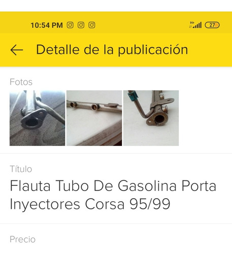 Tubo Flauta De Inyectores Corsa 1.3/1.6