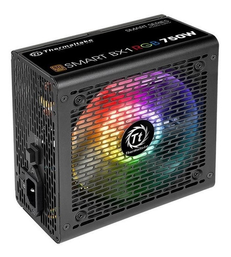 Fuente Pc Thermaltake 750w Smart Bx1 Plus Rgb Led 80 Bronze 