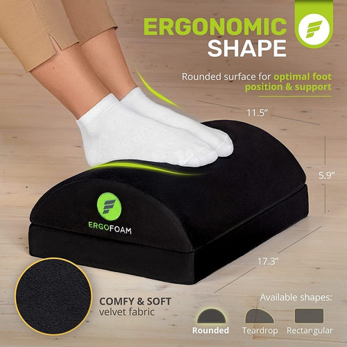 Ergofoam Apoio De Pé Ajustável De Espuma Para Descanso Pes