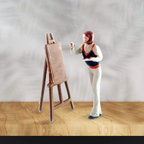 Pintor Modelo De Personas En Miniatura 1:64 Decoración De