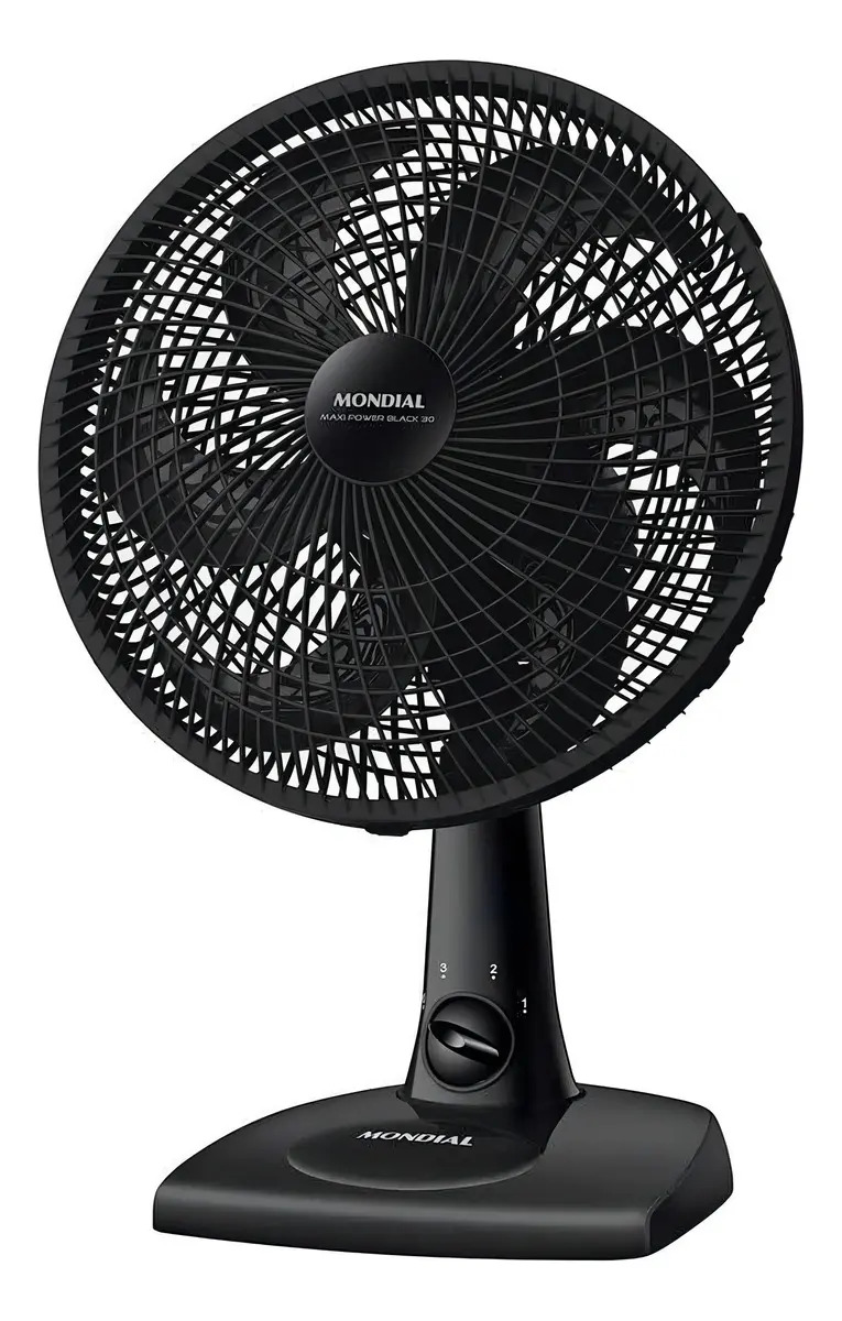 Ventilador De Mesa Mondial Nv15 30cm Maxi Power Preto