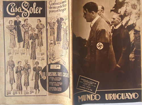 Mundo Uruguayo N° 1014 Escultor E. A. Lauria / A. Savio 1938