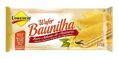 Wafer Zero Açúcar Lowçucar Baunilha - Kit Com 3 Unidades