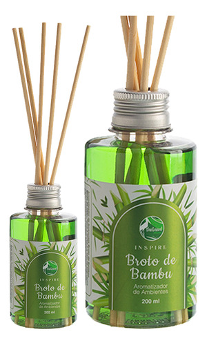 Kit 02 Aromatizador Ambiente Broto De Bambu Pantanal 200ml