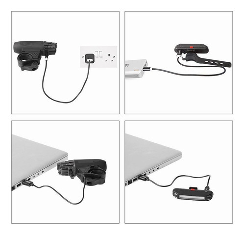 Luces Bicicleta Delantera Y Trasera, Linternaipx5 Impermeabl
