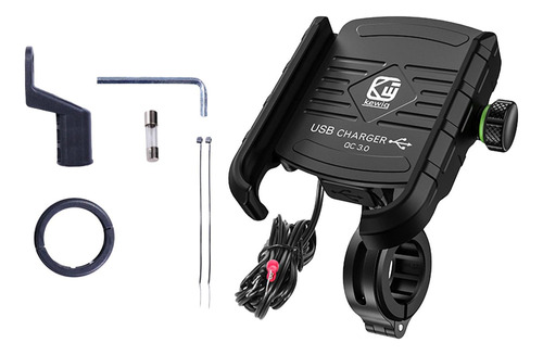 Soporte Para Teléfono De Motocicleta Cargador Usb 3.0