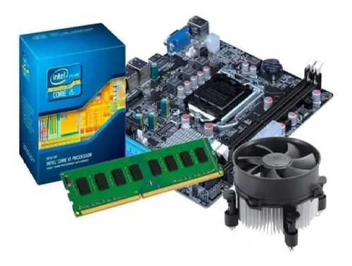 Imagem 1 de 5 de Kit Intel Core I5 3470 3.6 Ghz + Placa H61 + 16gb Ram Promo