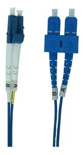 Kit 10 Peças - Cordão Óptico Duplex Mono Lc/sc Upc 2,50mt