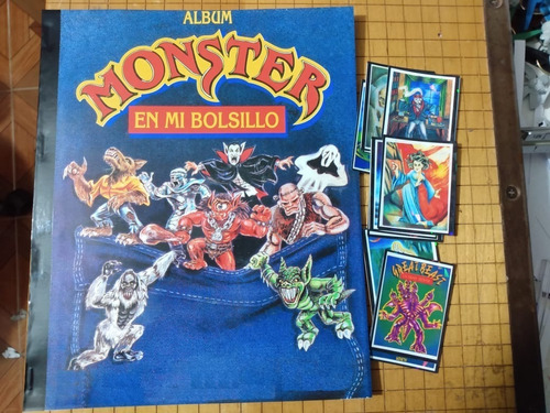 Album Monstruos De Bolsillo Set Completo Para Pegar