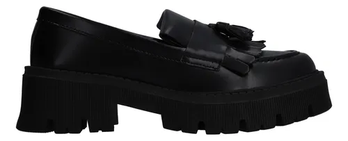 comprar Mocasin Clasico Penny Loafer Dama Negro Detalle De Motas 
