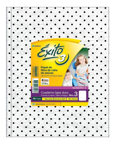 Éxito 3595 Cuaderno E3 Lunares Blanco Rayado X48 Hojas