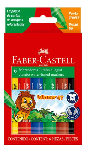 Marcadores Jumbo X6 Faber Castell