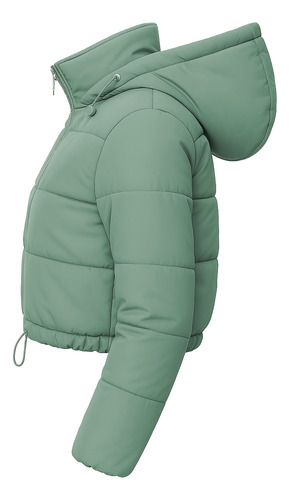 Campera Puffer De Dama Capucha Desmontable Ajustable - Arg02