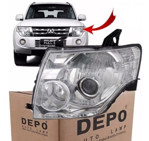 Farol Pajero Full 2008 2009 2010 2011 2012 2013 2014 Esq