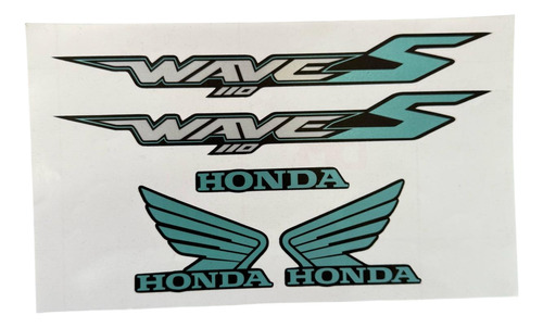 Calcos Honda Waves 110 Reflec Water Green