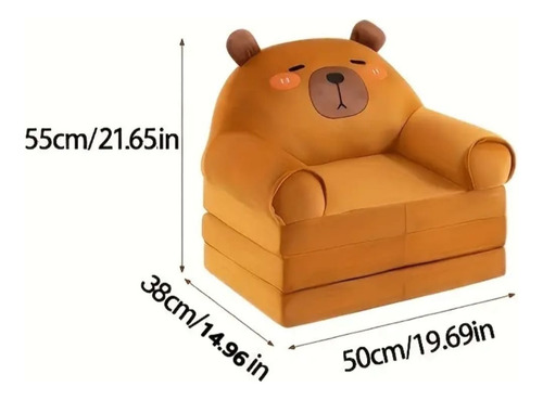 Sillon Para Niños 2 En 1 Capybara Carpinchos Capibara Café