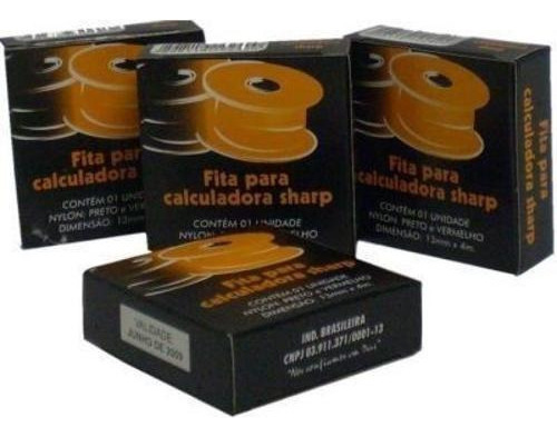 Fita Calculadora Sharp 13mmx4m Preto E Vermelho Masterprint