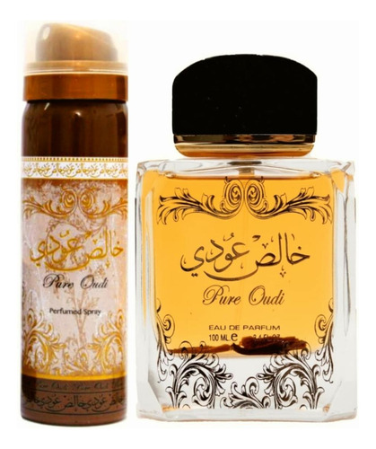 Lattafa Pure Oudi 2 Pc Set For Unisex (3.4 Ounce Eau De