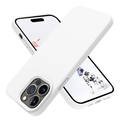 Funda Para iPhone 14 Pro Max De Silicona Resistente Blanco