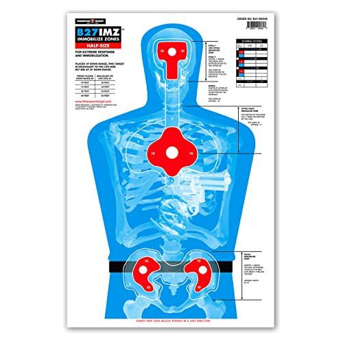 Objetivos De Tiro Papel Silueta Humana B27imz