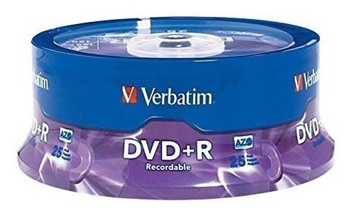 Verbatim Dvd+r 4.7gb 16x Azo Recordable Media Disc 25