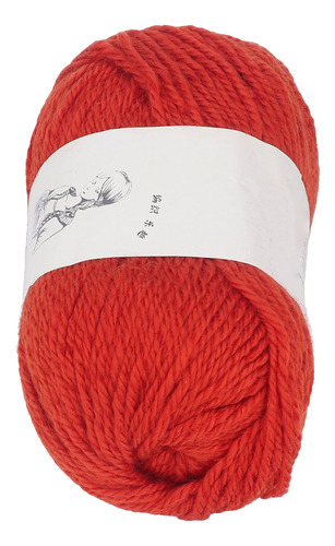 Hilo De Crochet, Hilo Acrílico Rojo De 3,5 A 4,0 Mm De Groso