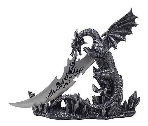 Mitico Cuchillo De Dragon Guardian En La Estatua Del Sopo