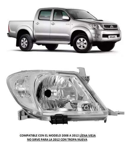 Optica Toyota Hilux  2008 2009 2010 2011 2012