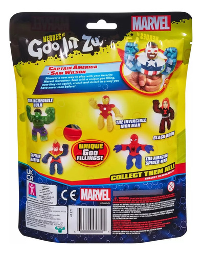 Heroes De Goo Jit Zu Falcon Muñeco Marvel Figura Flexible Strech Estirable Hasta 3 veces su tamaño