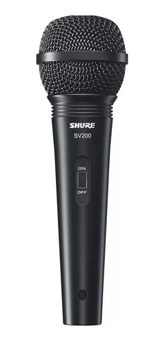 Micrófono Alámbrico Dinámico Xlr 15khz Negro Sv-200 Shure