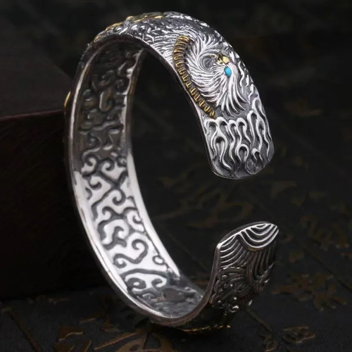 Xxpulsera Para Hombre Con Diseño De Dragón Fénix Tallado En