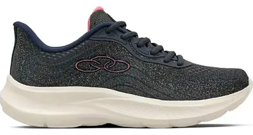 Tênis Olympikus Vênus 3 Feminino Corrida Caminhada Original Marinho E Rosa Liso 38 Br