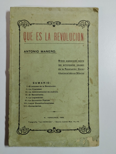 Que Es La Revolución // Antonio Manero