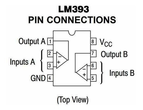 Comparador diferencial LM393N DIP-8 Voltaje Dual Chip LM393N IC
