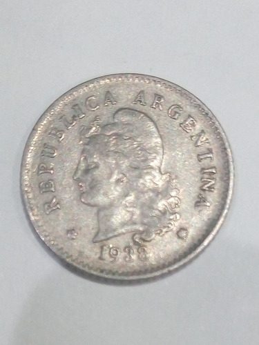 Moneda De 10 Centavos Argentina Año 1938