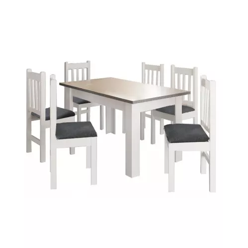 Juego De Comedor 4 Sillas Mesa Redonda - Lais Muebles