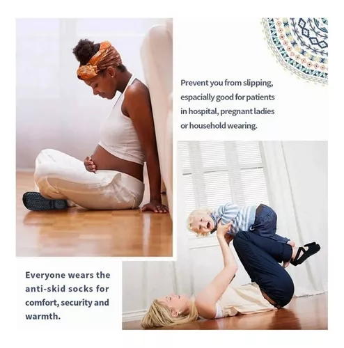 4 Pares Calcetines Antideslizantes Yoga Pilates Mujer
