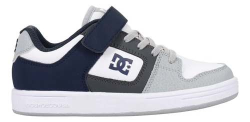 Dc Shoes Manteca 4 V Ps Para Niño Color Blanco, Marino, Gris