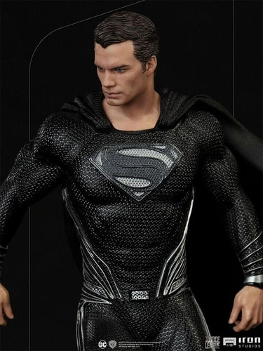 Superman Black Suit Justice League Iron Studios 1/10