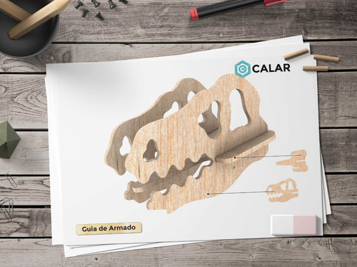 Imagen 7 de 7 de Rompecabezas 3d Dinosaurio T-rex Tiranosaurio Rex Envio Flex